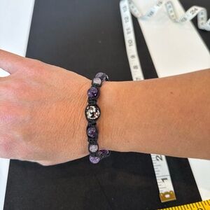 Chic Purple Amethyst Beaded Bracelet